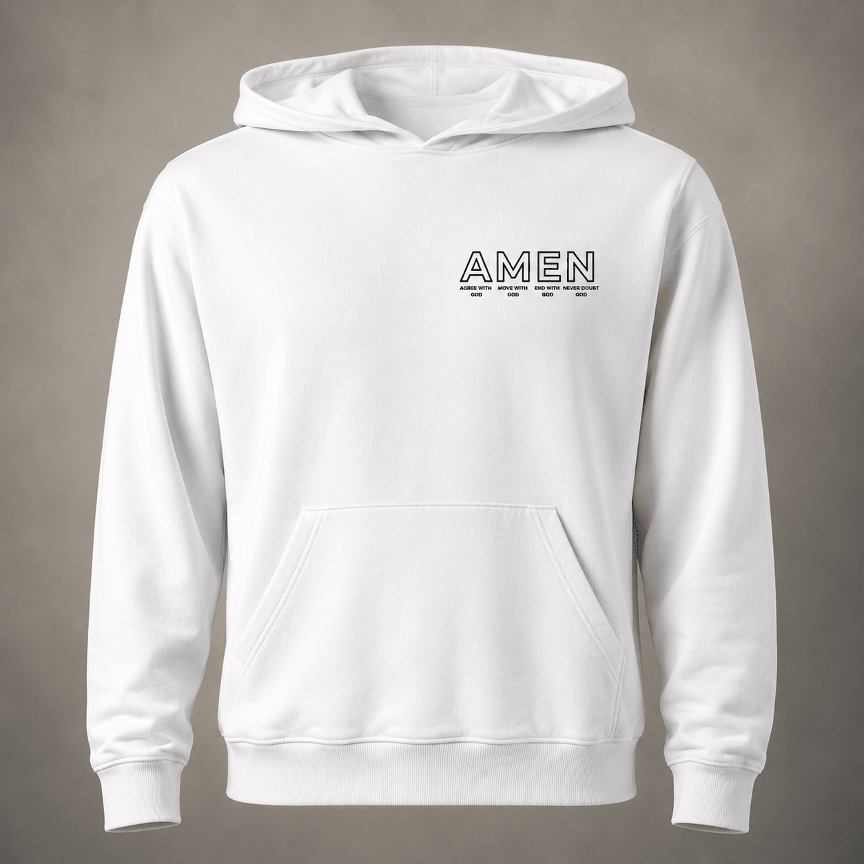 Faith AMEN Essential Hoodie - For Him