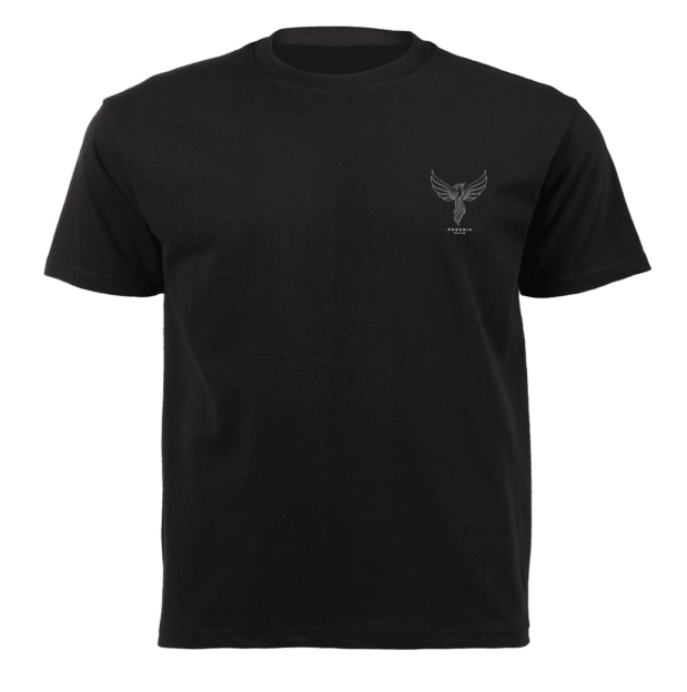 PHOENIX Essential Tee flat lay — 180gsm cotton everyday tee | PHOENIX Faith