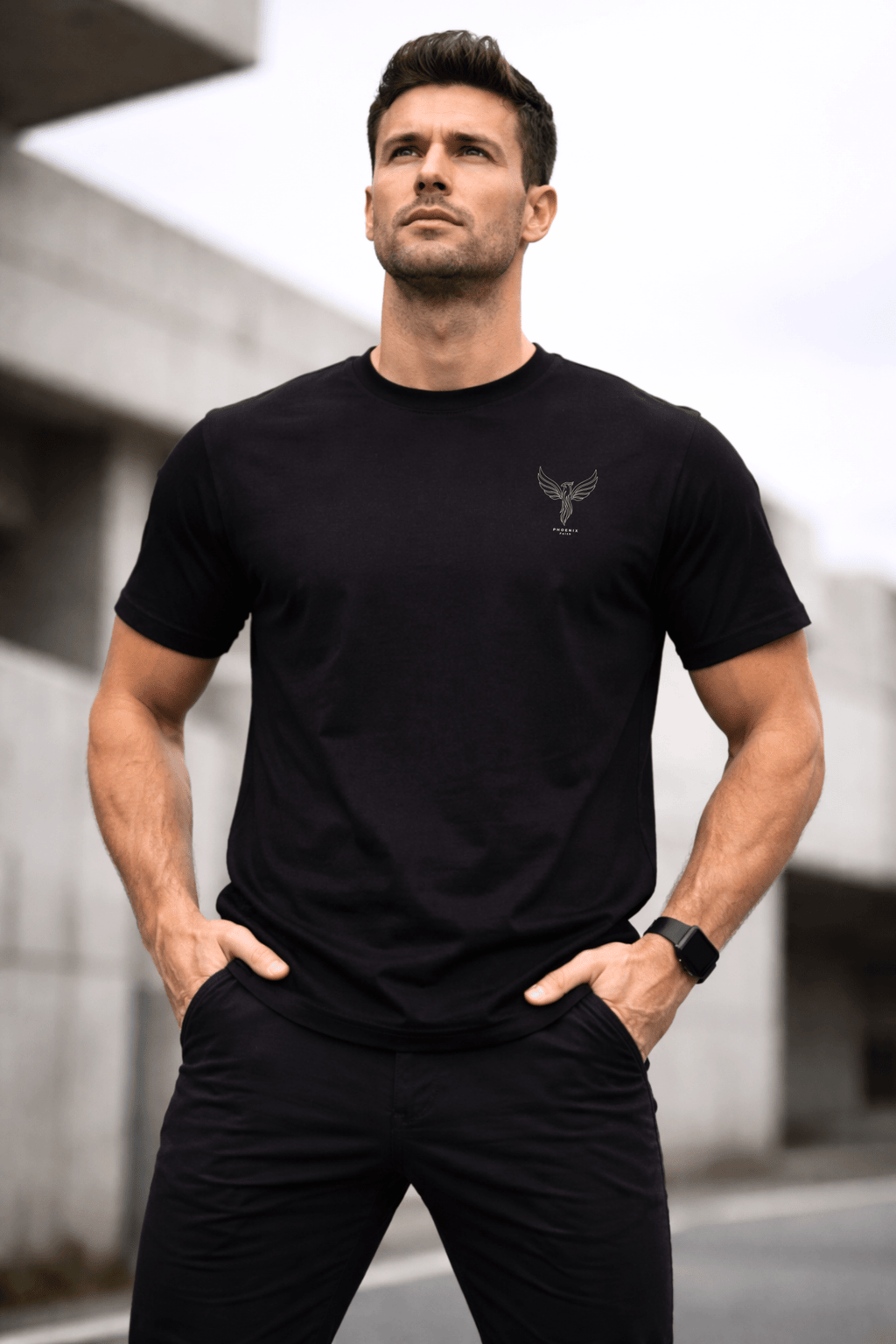 PHOENIX Essential Tee flat lay — 180gsm cotton everyday tee | PHOENIX Faith