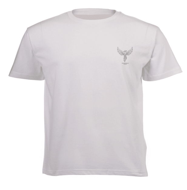 PHOENIX Essential Tee flat lay — 180gsm cotton everyday tee | PHOENIX Faith