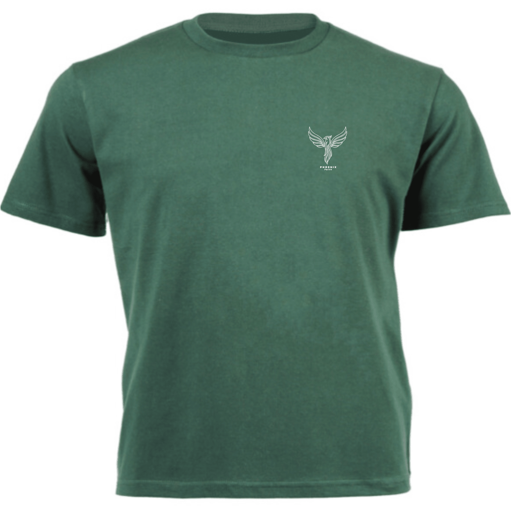 PHOENIX Essential Tee flat lay — 180gsm cotton everyday tee | PHOENIX Faith