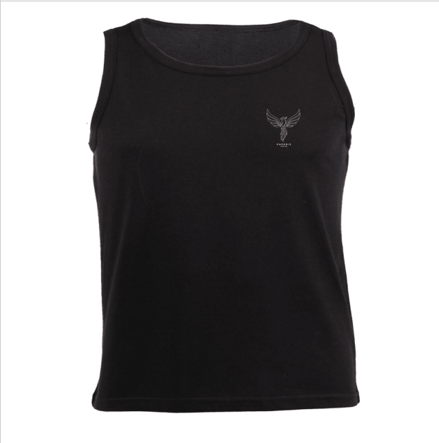 PHOENIX Essential Vest flat lay — men's minimal 160gsm cotton vest | PHOENIX Faith
